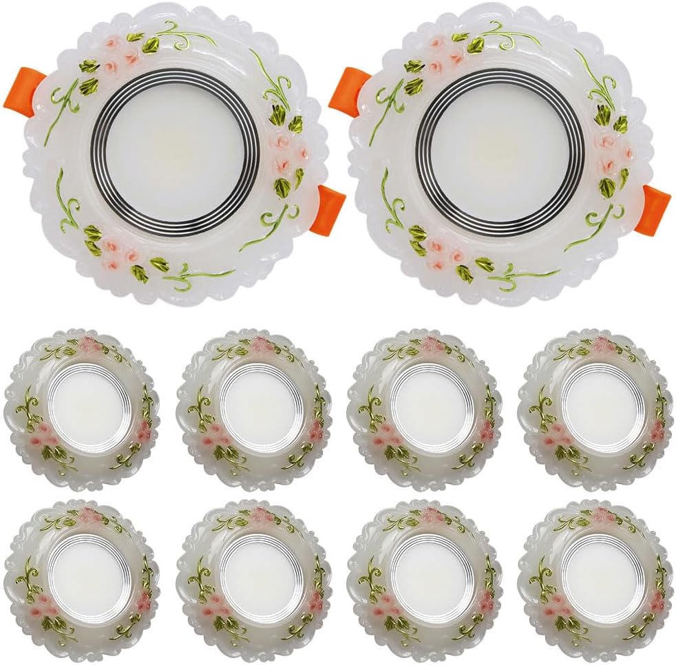 European 4 Inch 3CCT LED Can Lights 10 Pack, Retrofit Led Recessed Lighting, Baffle Trim, Dimmable 3000K/4000K/6000K Selectable,Simple Retrofit Installation - No Flicker