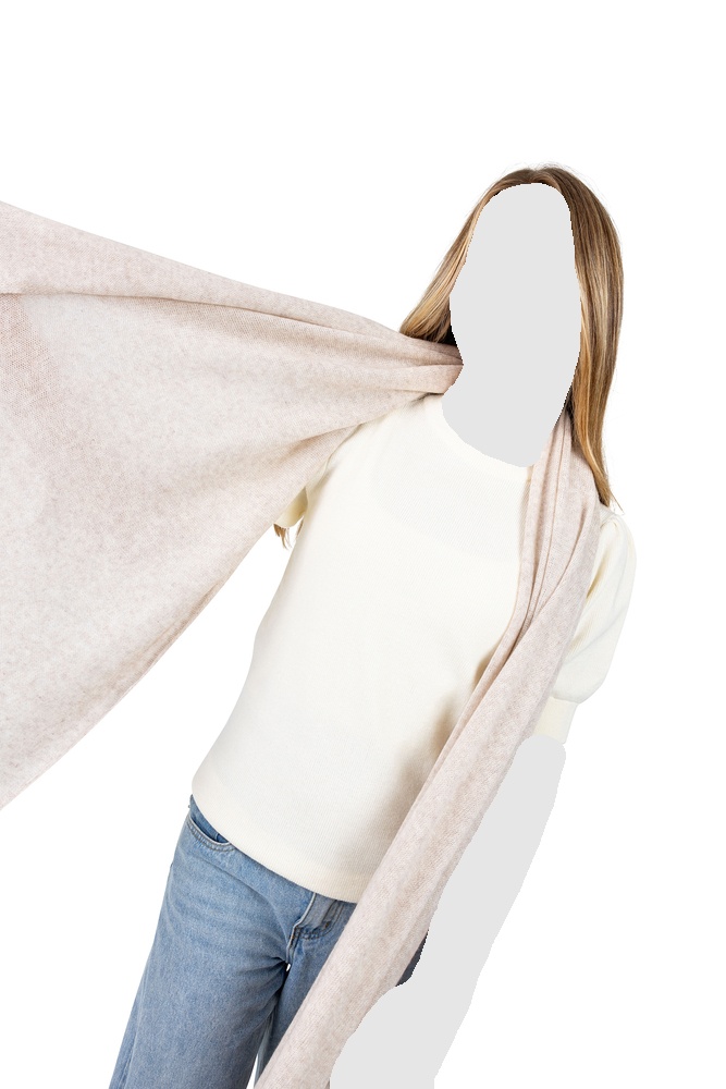 Scaldacollo in cashmere lavorato a maglia, sciarpa infinita in lana