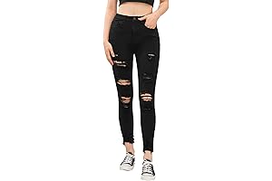 High-Waisted Ripped Black Skinny Jeans: Distress To Impress