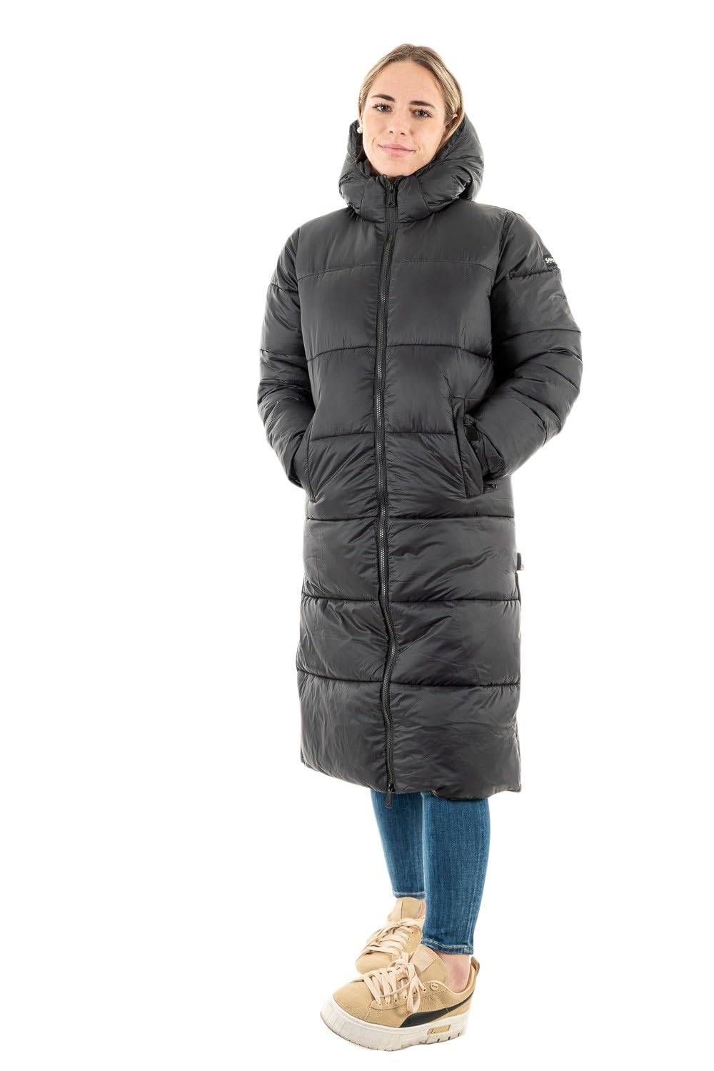 Schott NYC Giacca da Donna con Cappuccio Lungo Unisex-Adulto