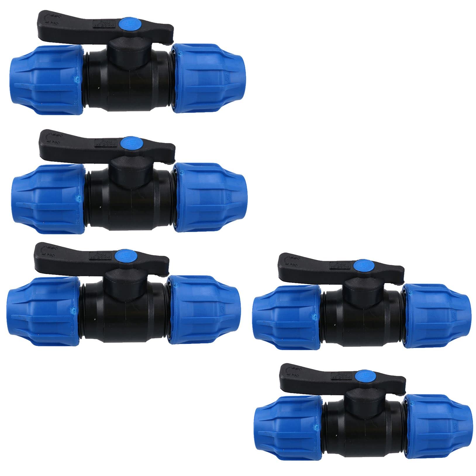 25 x 25mm MDPE Stopcock Hose Joiner Shut-Off Underground Disconnect PN16