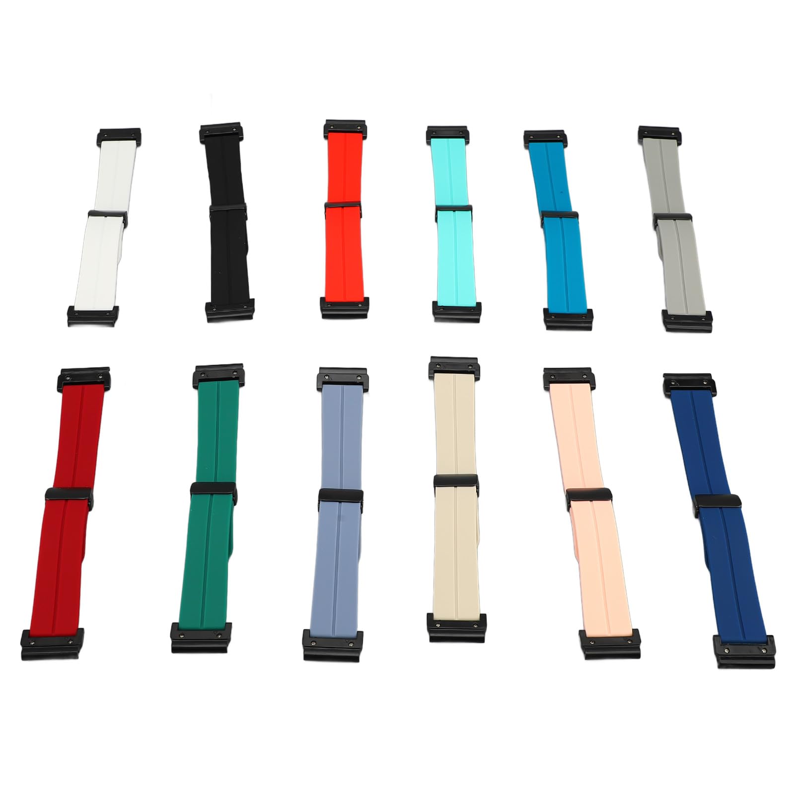 12-pak silikonowy pasek do zegarka, pasek do zegarka 26 mm, zapięcie magnetyczne wymienny pasek do smartwatcha dla kobiet mężczyzn, kompatybilny z Fenix ​​5 dla Fenix ​​5 Plus dla