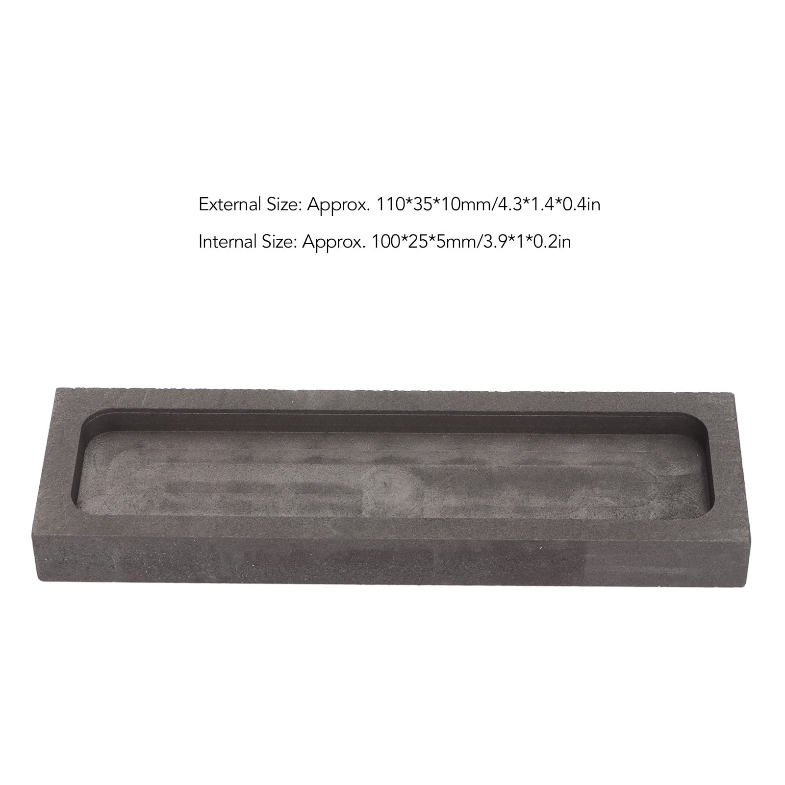 Molde para Lingotes de Grafito Dorado y Plateado, Molde para Lingotes de Grafito Rectangular con Alta Estabilidad TéRmica, para FundicióN, FundicióN, RefinacióN, Reciclaje