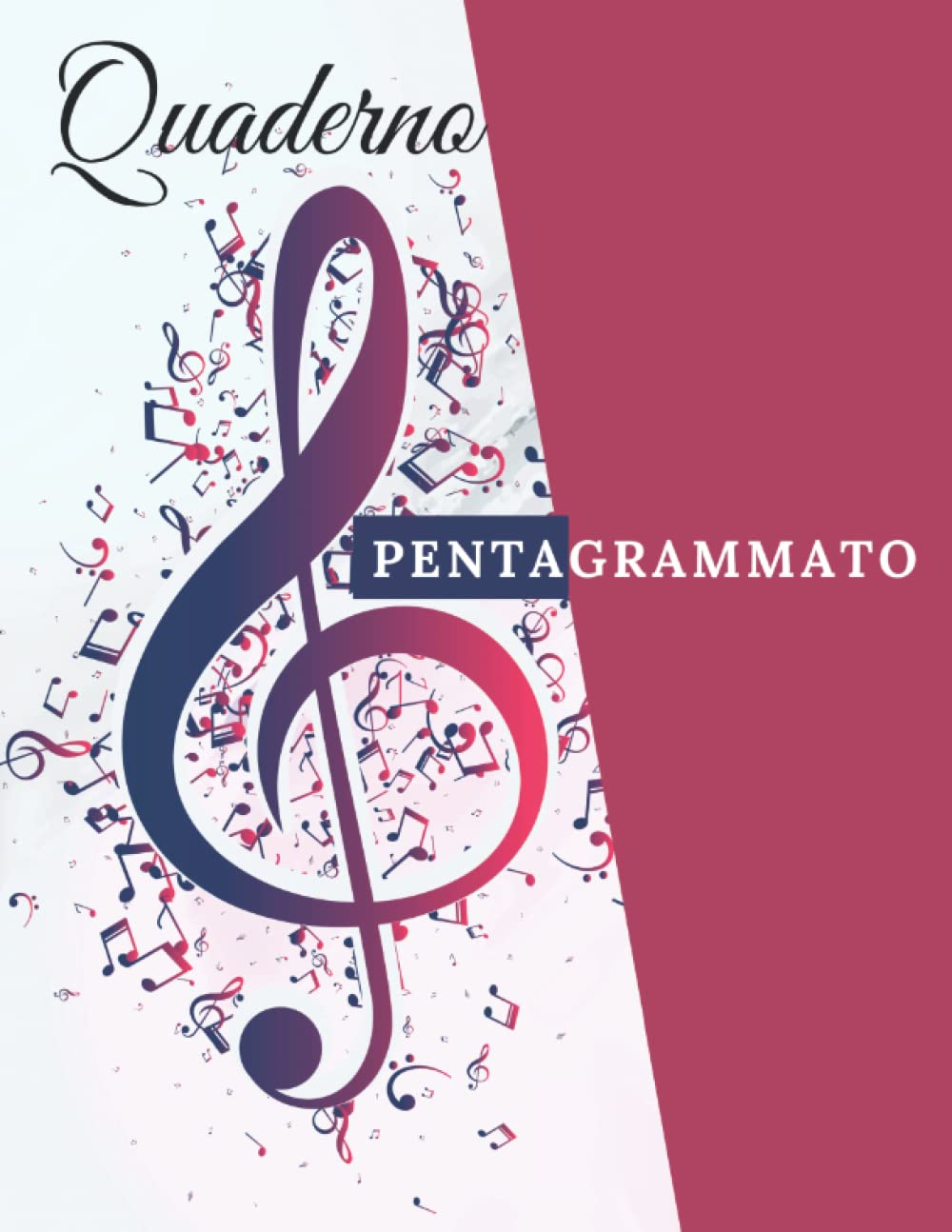 Quaderno Spartiti Per Pianoforte - 12 Righi Per Pagina, Formato Grande - Foto 4