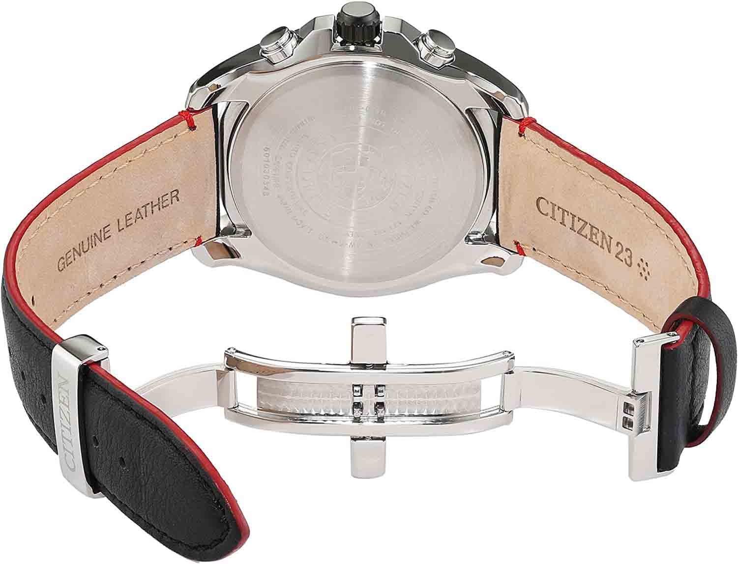 Citizen Herren Analog Eco-Drive Uhr mit Leder Armband AT9036-08E