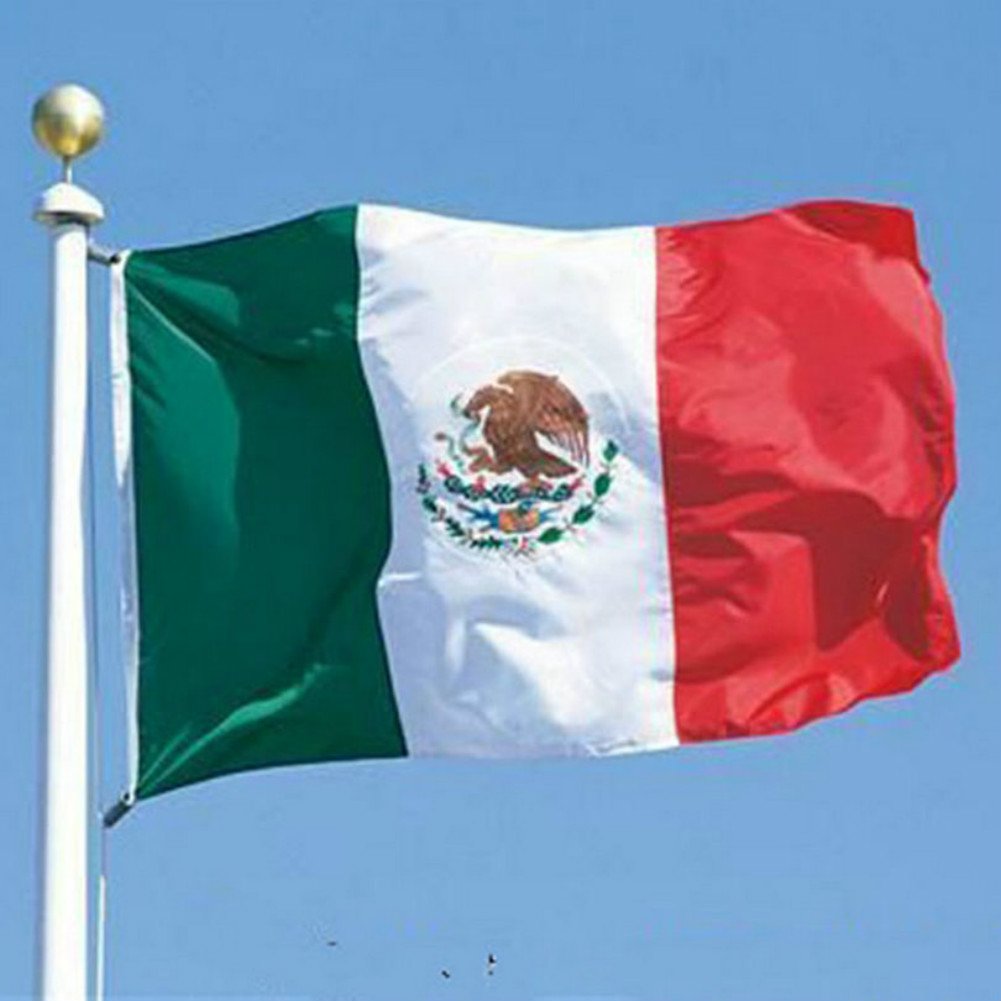 Drapeau de table Mexique 15x10cm - mexicain Haute qualité