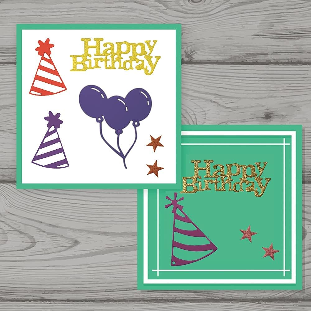 新品　Happy Birthday バルーン カッティングダイ Amazon.co.jp: メタルハッピーバースデーカッティングダイ、バルーン2