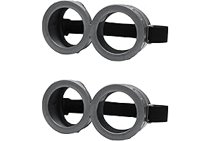 2PCS Goggle Round Glasses for Halloween Cosplay Costume Accessories Minion Themed Party