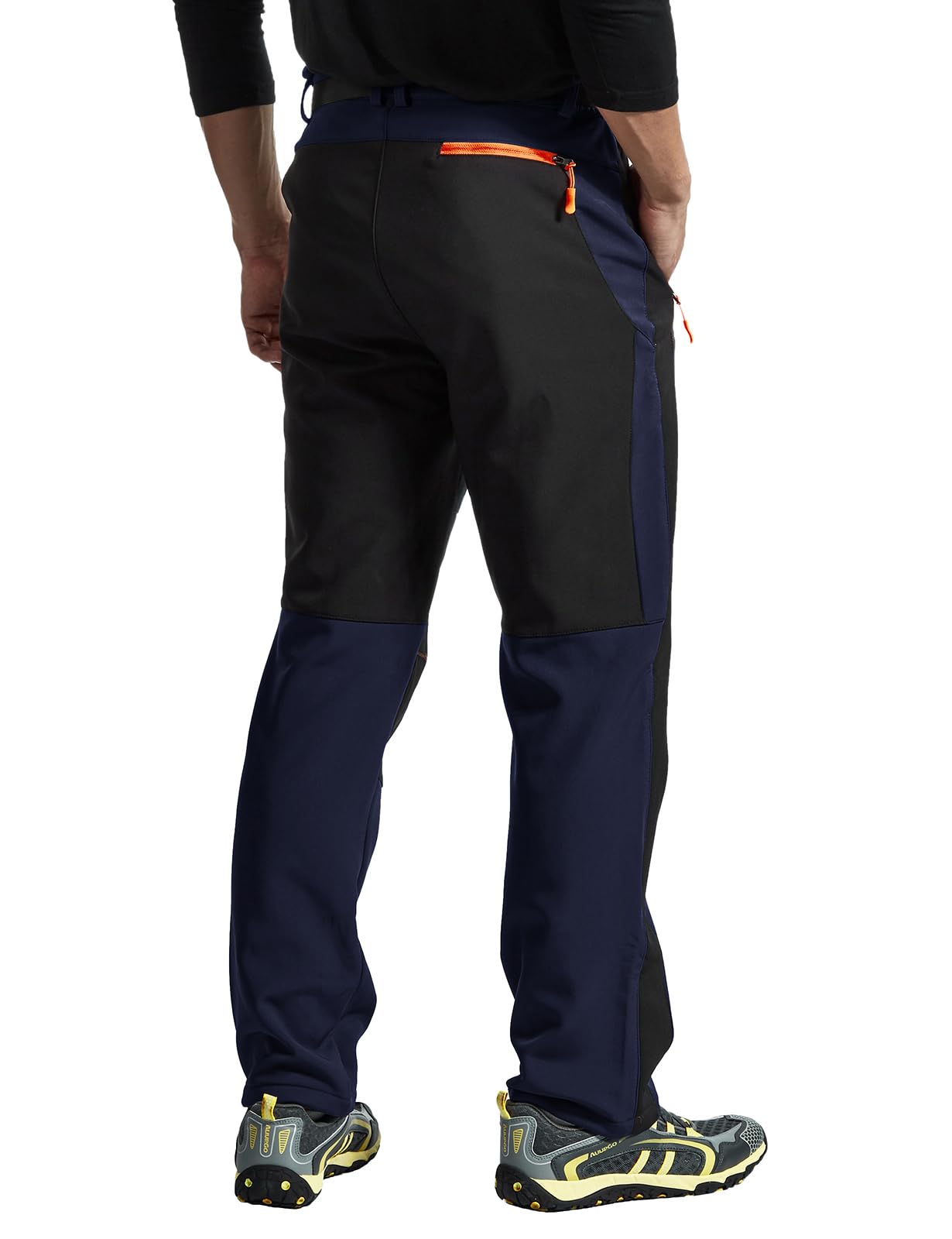 donhobo Pantalon de randonnée pour homme - Imperméable - Coupe-vent - Chaud - En softshell épais - Pour l'extérieur, le ski, le trekking