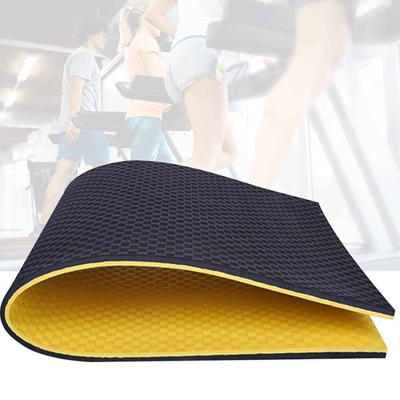 Alfombrilla antideslizante y duradera para cinta de correr, alfombrilla para equipo de ejercicio resistente a los golpes de alta densidad, reducción de ruido, para máquinas de remo, alfombrilla protec