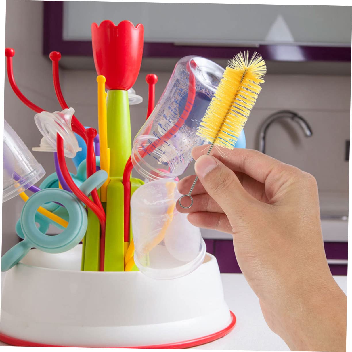 CALLARON 4 Set Multi Per Bottiglie Spazzole E Inossidabile Per Tettarelle E Utensile Conveniente Per Bottiglie 12 Pezzi * 4