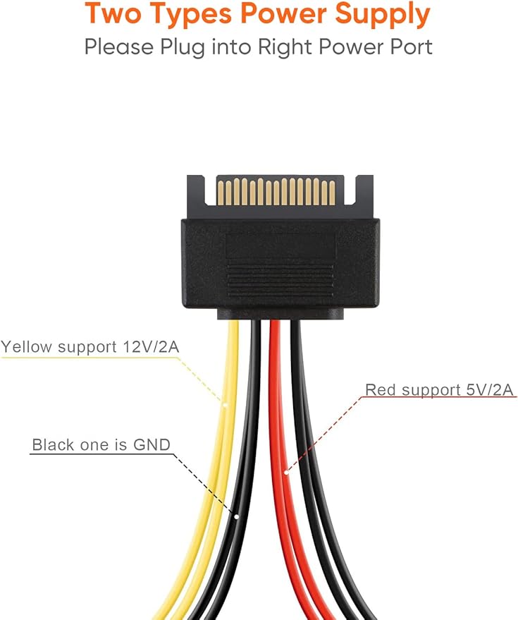 CableCreation Cable de Alimentación SATA 2 Paquetes 6 Pulgadas miniatura 3