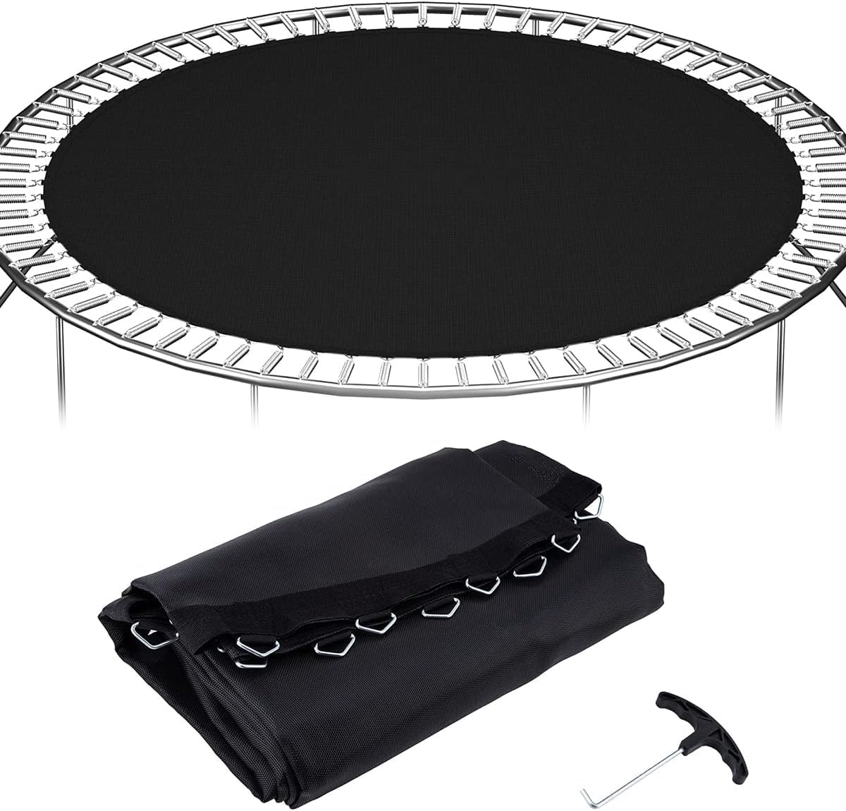 TFG - Ttfd 6/8/10/12/13/14/15/16FT Trampoline Replacement Bouncing Mattress Trampoline Bouncing Fabric Trampoline Accessories(8ft- (42 Buckles))
