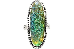 Multi-Colored Sterling Silver Fire Opal Ring for Women: A Boho Beauty for...