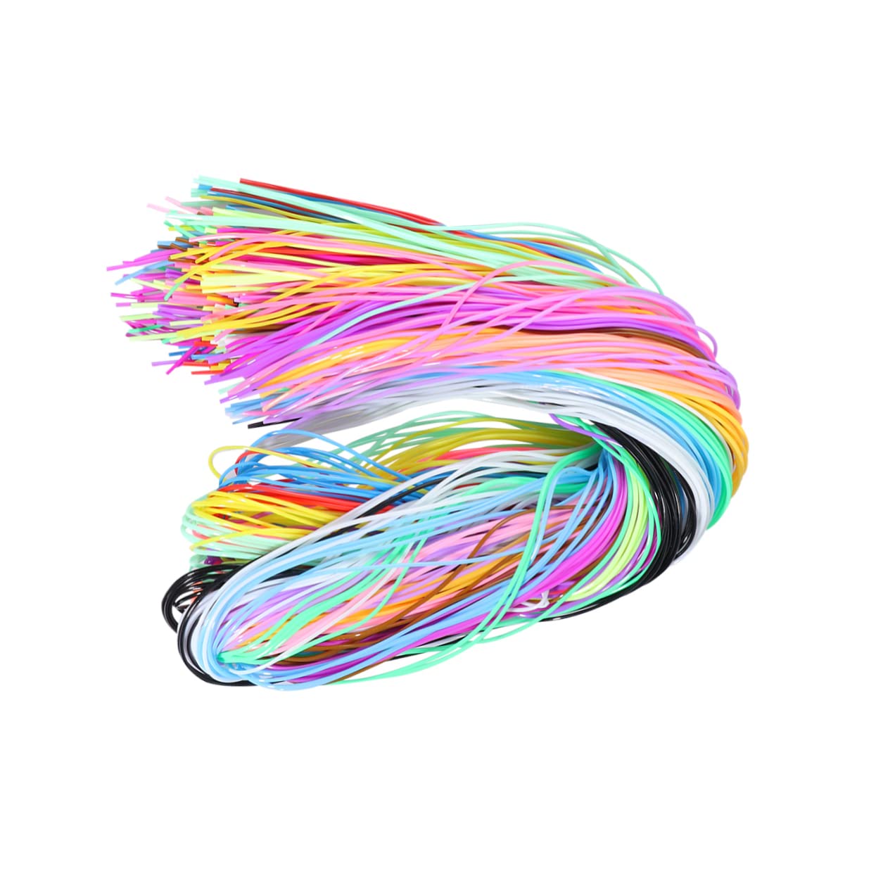 Angoily PVC Kordel 2 Beutel mit 400 Stück Buntes Selbstgemacht Geflochtenes Seil aus PVC Schnur für Ketten Armbänder und Schlüsselanhänger Zufällige Farbe