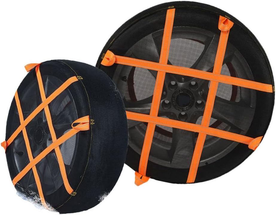 Fit Snow Socks for Tires Designed as an Anti Skid Chain Alternative for Most Passenger Cars SUVs and Light Duty Pickup Trucks 2pcs 265/35R22