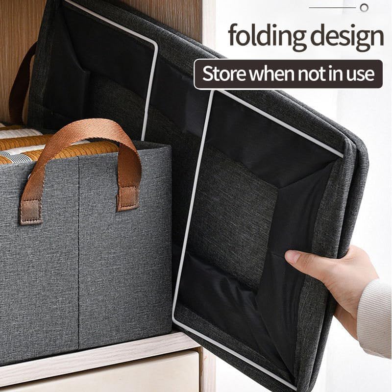 Image of CoolLeaf SB-G4 Wardrobe Organizer for Clothes with Metal Frame, Extra Large Clothes Organiser for Wardrobe, Durable 600D Oxford Fabric Cupboard Organizer for Clothes Pants Shirts Saree(27Ltr*4, Grey)
