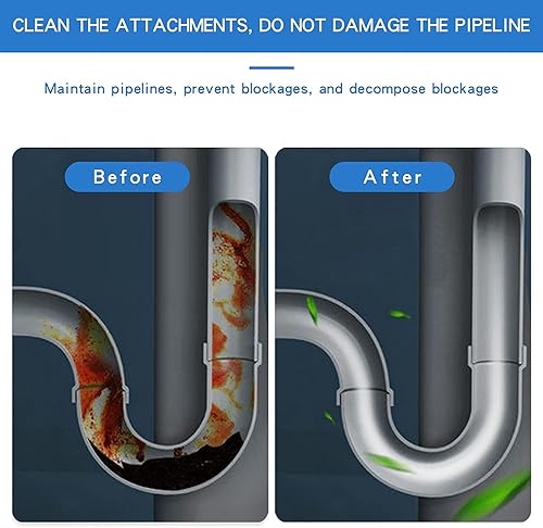 Miniatura 7 de Limpiador de drenaje de bombas de burbujas, tubería de dragado rápido, potente limpiador de drenaje de fregadero, polvo de dragado de tubo de espuma