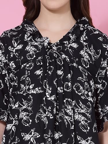Image of OOMPH! Cotton Blend Nighty for Women's | Night Gown | Nighty | Nightdress | Maxi Dress | Sleepwear | Gown for Women | Nighties | Sleepwear