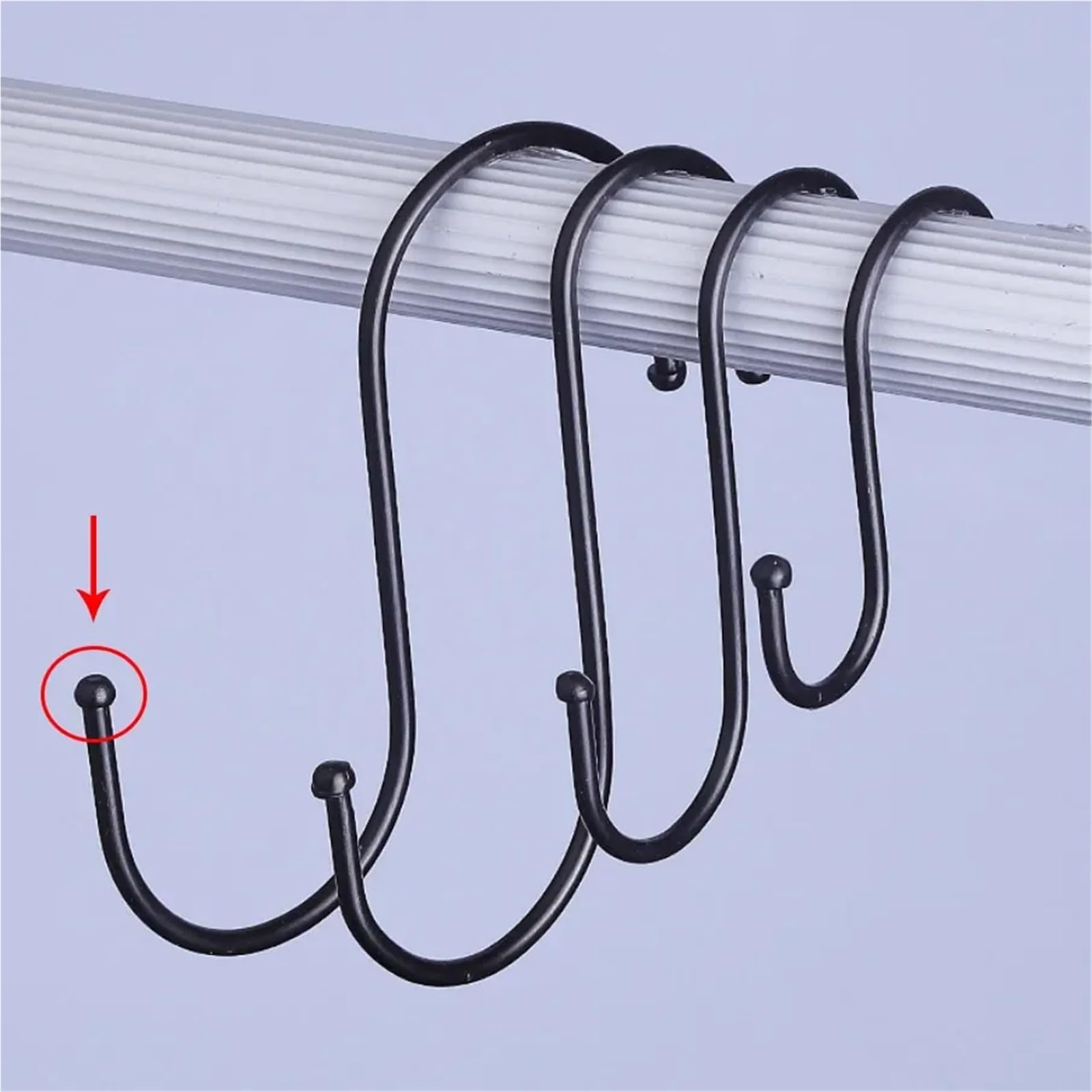 Ganchos de cocina for colgar, gancho Metal negro/plateado, organizador armario, soporte for bolso, herramientas útiles, 10/50 Uds(70mm,50Pcs)