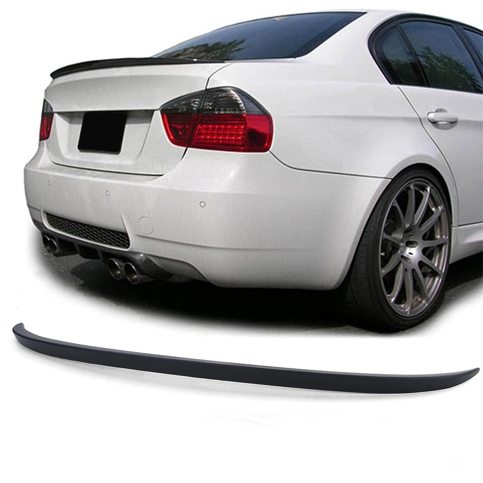 YPSQQHD Car Rear Spoiler Splitter, Rear Trunk Boot Lip Wing lid Spoiler ABS Exterior Accessories, Compatible with BMW 3 Series E90 Saloon 05-11