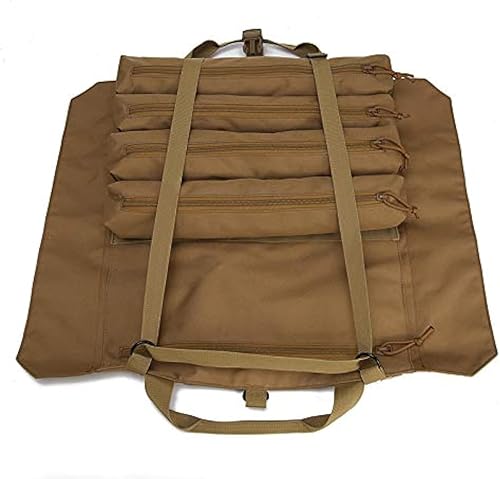 Bolsa organizadora para llaves enrollables, bolsa organizadora de herramientas súper almacenamiento con 23 bolsillos (negro)