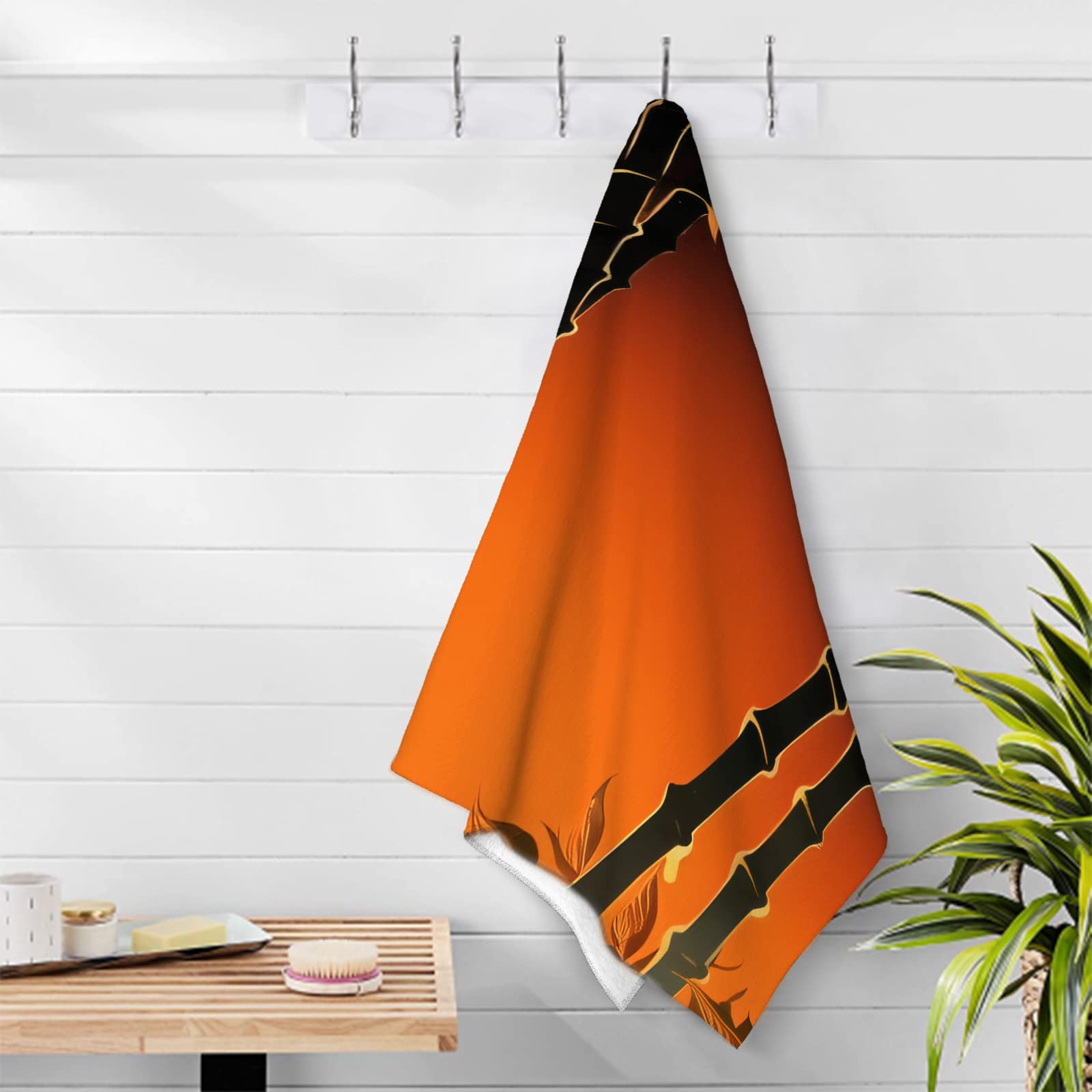 Serviette de Plage 100x200 Bambou, Femme Homme, 3D Chinoiseries Serviette de Bain Grande Microfibre Séchage Rapide Absorbant Drap de Plage pour Bain Voyage Camping