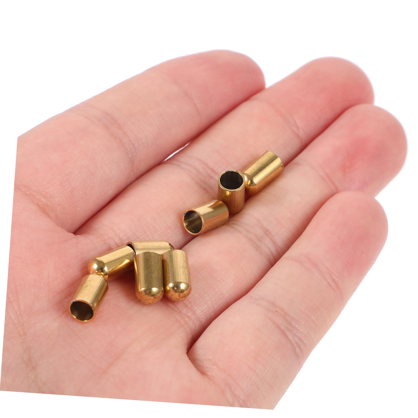 Anneome 30pcs Metal Pickup Lanyard Cap Rope End Snap Stopper Cord End Cap for DIY Jewelry