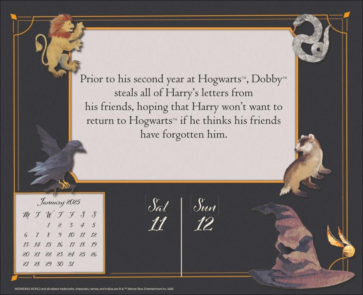 Harry Potter Tagesabreißkalender 2025: Magischer Kalender für jeden Tag mit Zitaten, Bildern und spannenden Details aus der Filmreihe. Tischkalender für Harry Potter-Fans. Auch zum Aufhängen
