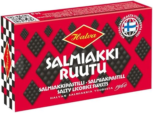 ハルヴァ サルミアッキ グミ 1箱×34ｇ Halva Salmiakki 34g Aito フィンランドのお菓子です[並行輸入品]