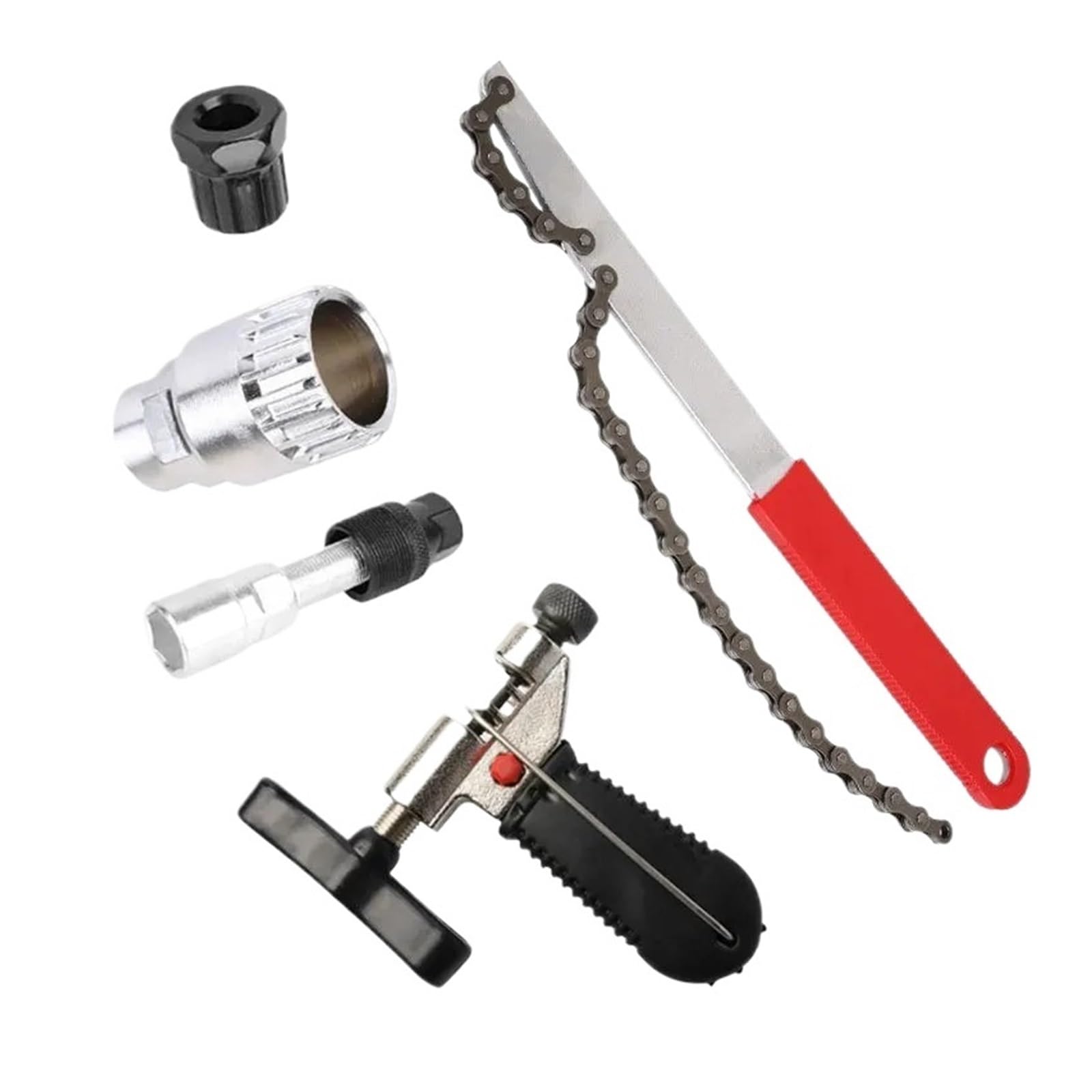 Fahrrad Reparatur Werkzeug Kits Schwungrad Entfernung Kette Breaker Cutter Kurbel Puller Schlüssel Kassette Halterung Extractor Sets(A set)