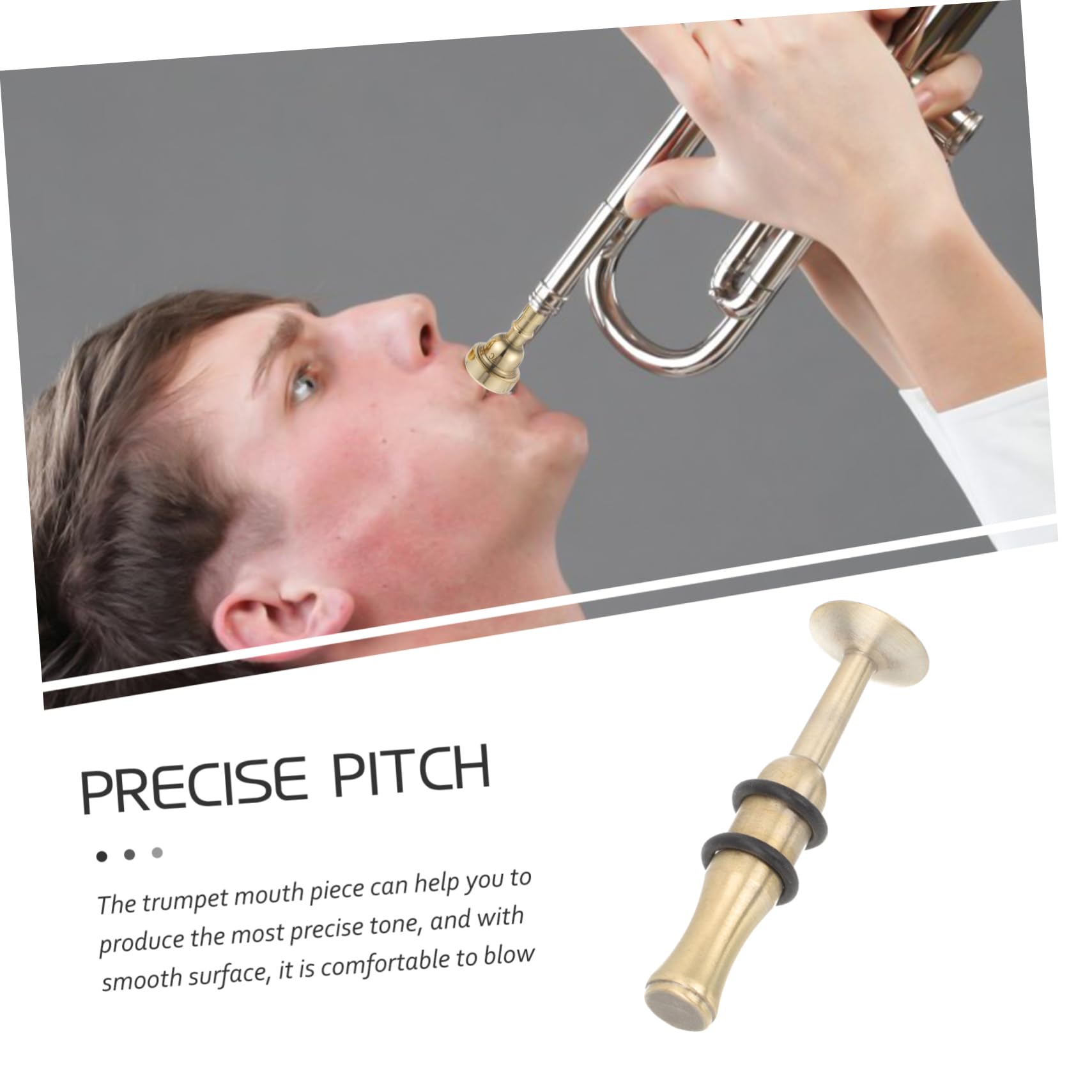 HANABASS Professional Trumpet Mouthpiece Replacement for Beginners Smooth Surface Trumpet Supplies for Musicians Enhances Playing Experience with Superior Texture and Decorates Accessories