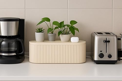 Miniatura 3 de Caja organizadora de cables de 13 x 5.2 x 4.3 pulgadas (beige)