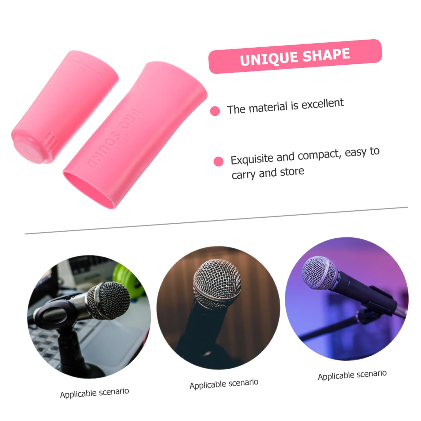 TOPPERFUN Lot De 4 Housses De En Silicone Pour Microphone Ktv Installation Facile