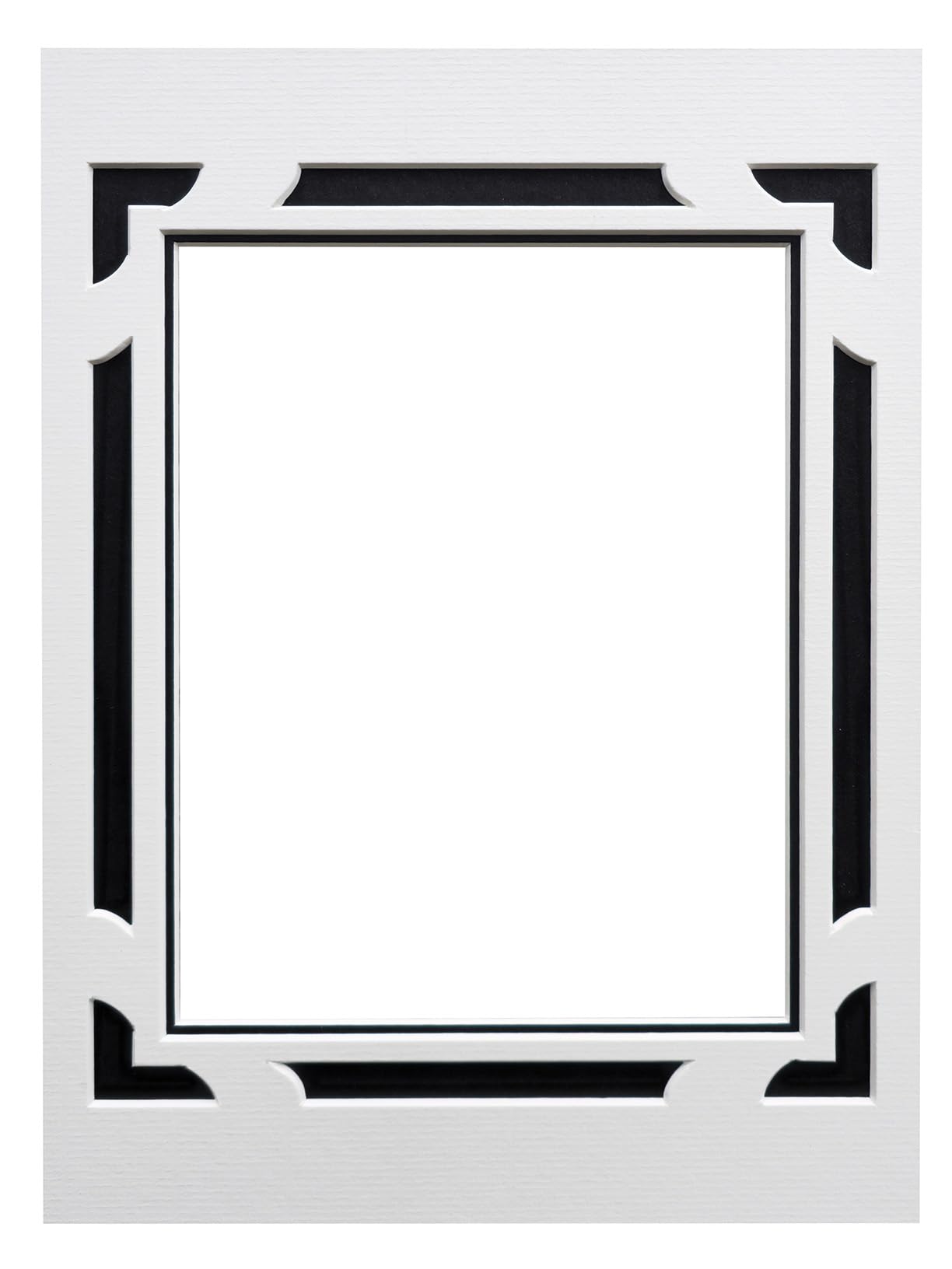Art Deco Art Nouveau Ivory White/Cream or Black 1.5mm Double Mount Photo Photograph Picture Frame Mounts/Matts To Fit A4 A3 A2 A1 6x4 7x5 8x6 9x6 10x8 12x8 30x20 (Cream, A1 Mount To Fit 10x8 Photo)