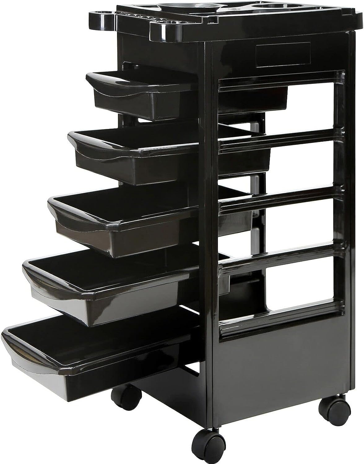 Hairdressing Trolley, 5-Drawer Storage Cart with Wheels, Professional Salon Organiser