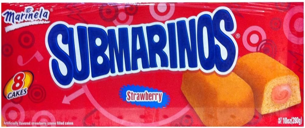Submarino Strawberry Cakes, 8 Count