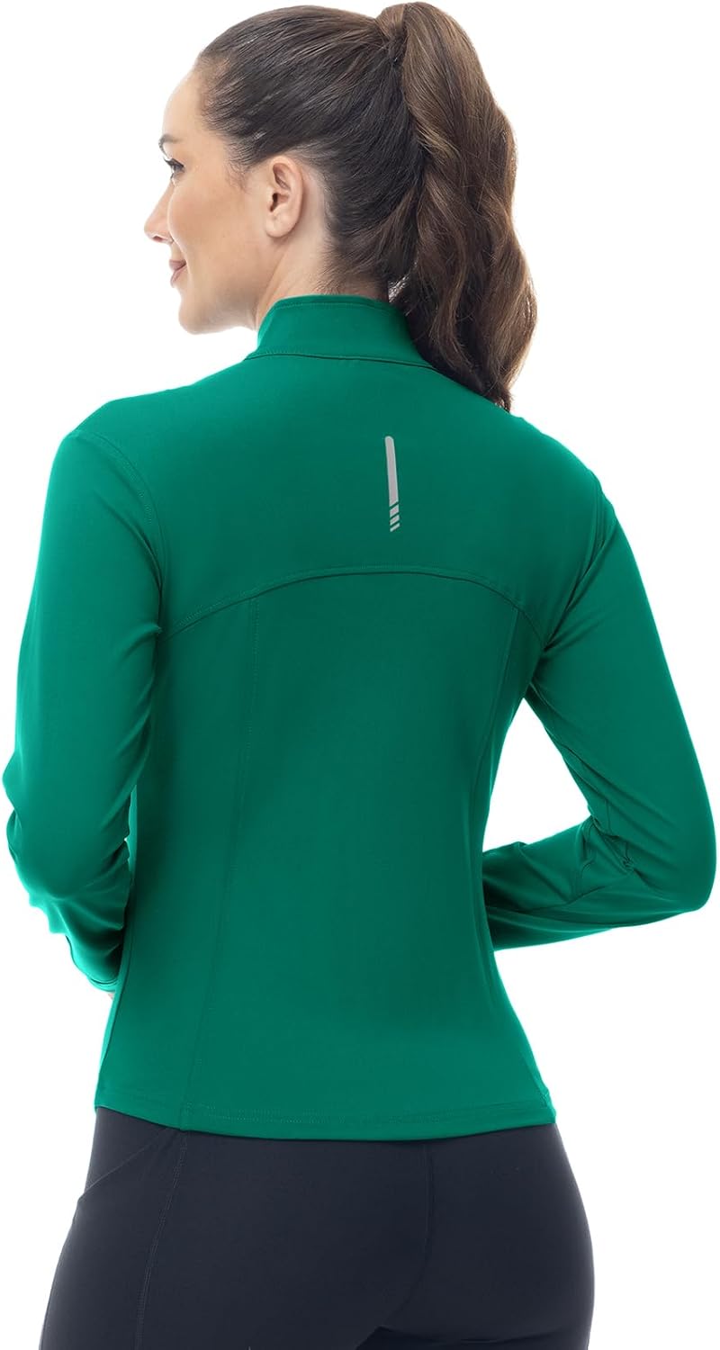 Gopune Women's Workout Athletic Jacket Lightweight Zip Up Yoga Slim Fit Tops with Pockets - Image 4