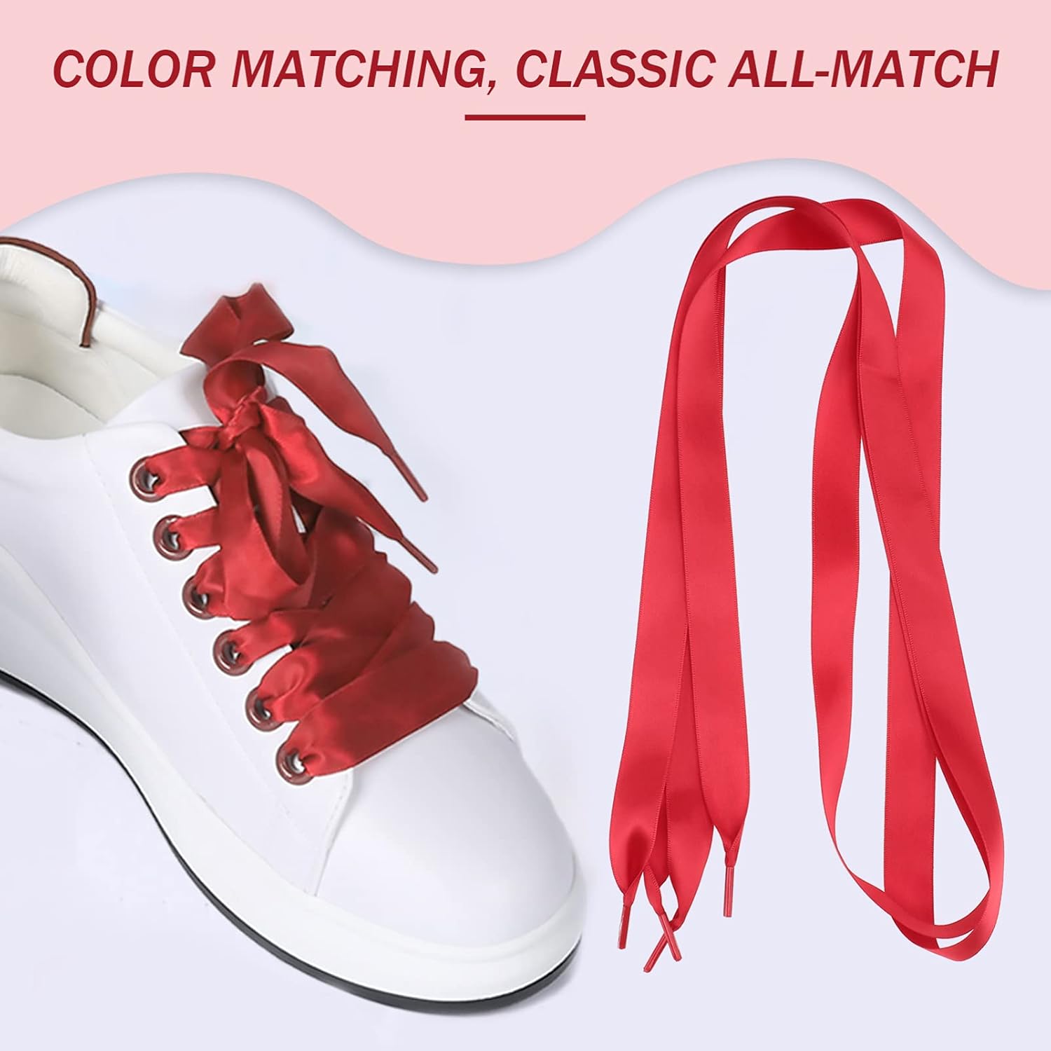 Happyyami 6 Pairs Flat Shoelaces Creative Shoe Ties Satin Shoe Straps : Clothing, Shoes & Jewelry