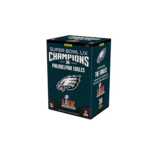 Panini Super Bowl LIX Champions Philadelphia Eagles Trading Cards Set, 36 Cards, Limited Edition, NFL Licensed