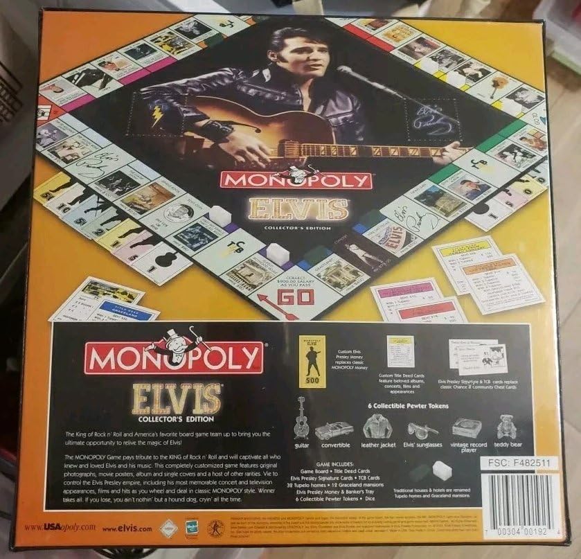Amazon.com: Monopoly - Elvis Collector's Edition : Toys & Games