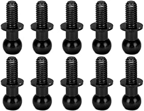 Haste de ligação do parafuso de cabeça esférica, barra de ligação do parafuso de cabeça esférica, extremidade do amortecedor, liga de alumínio de metal, haste de ligação do parafuso(Preto)