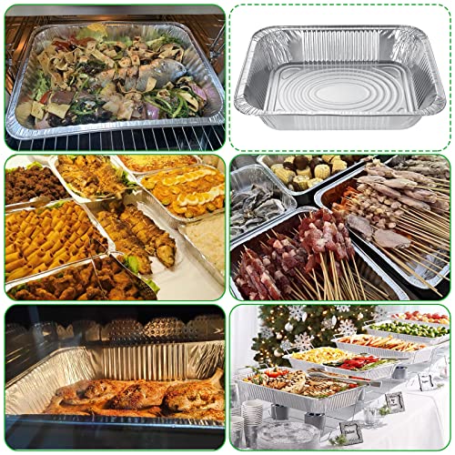 SENENQU 30 Stück Grill Aluschalen Groß 3500ML, Grillschalen Aluminium 32,5 x 26 x 6 cm, Einweg Aluminiumfolie Schalen Für Barbecue Das Kochen Grillen Küche Restaurierung