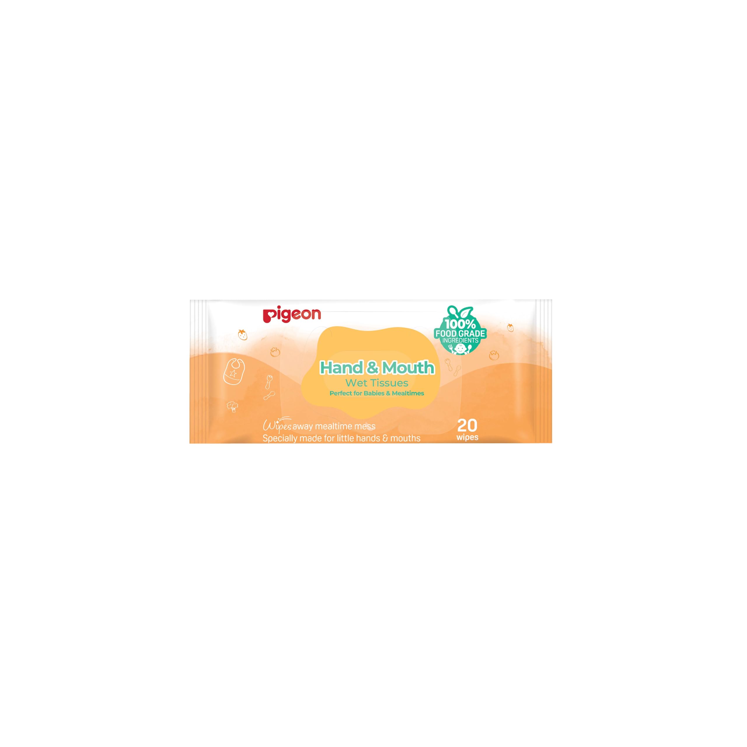 Pigeon Hand and Mouth Wet Tissues 2 In 1 (20 Count)