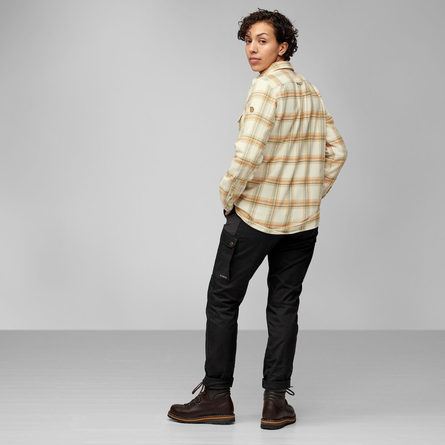 Fjällräven Övik Heavy Flannel Shirt W Flanellhemd aus Baumwolle Warm Damen Beige beige