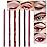 evpct 6Pcs Glitter Eyeliner Pencils Set delineadores de colores para ojos lapiz de ojos negro a prueba de agua Pink Rose Red Orange Purple Metallic Colorful Liquid Eye Liners Set for Women Waterproof