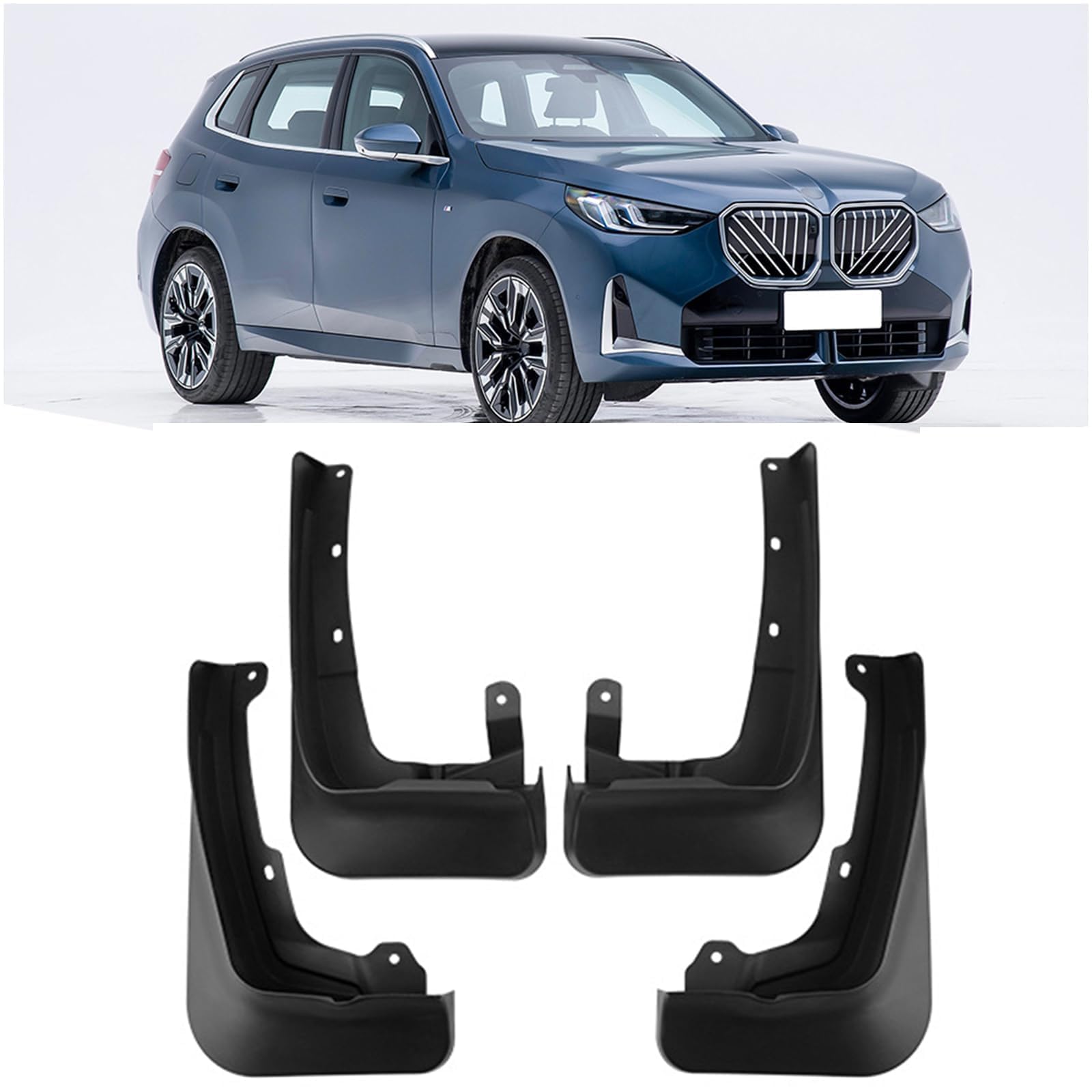 NYSLDSCO 4Pcs Premium Mud Flaps for BMW X3 2025 Front and Rear Splash Guards Durable Mudguards Protection Against Road Debris