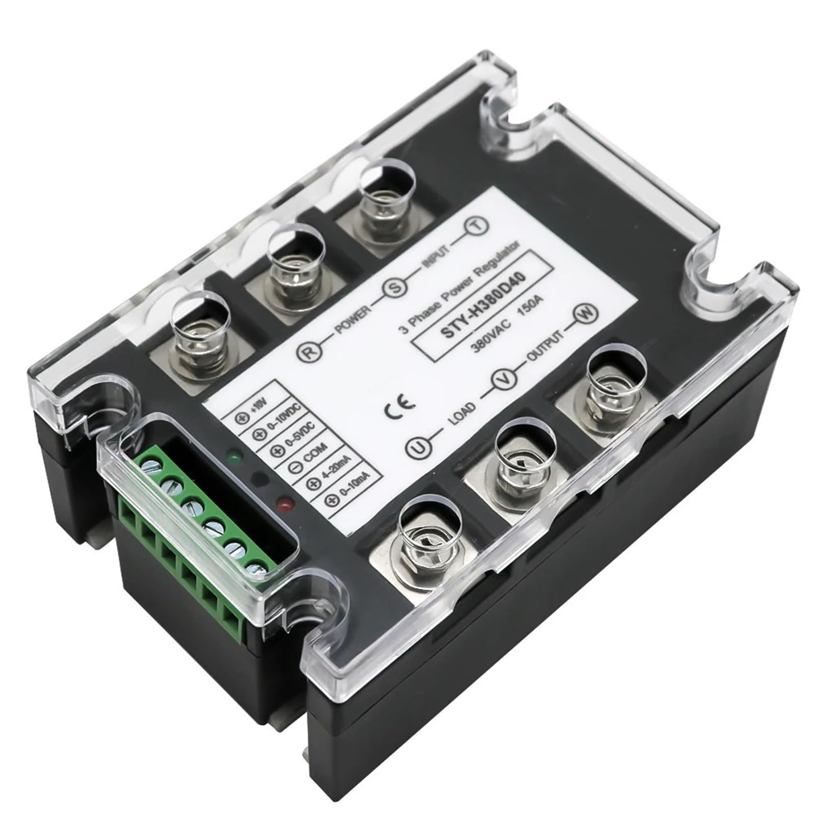 Trójfazowy regulator napięcia AC Regulator mocy Tyrystor 380V Przekaźnik półprzewodnikowy Ściemnianie 25A-400A 1 szt. Potencjometr Sterujący (tylko moduł, 120A (21,9 KW))