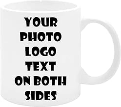 Personalised Mug Custom Cup Size and Style - Photo Text Logo Image - Personalised Gift for Dad Mother Love Christmas Birthday Anniversary Graduation (Photo and Text, Standard)