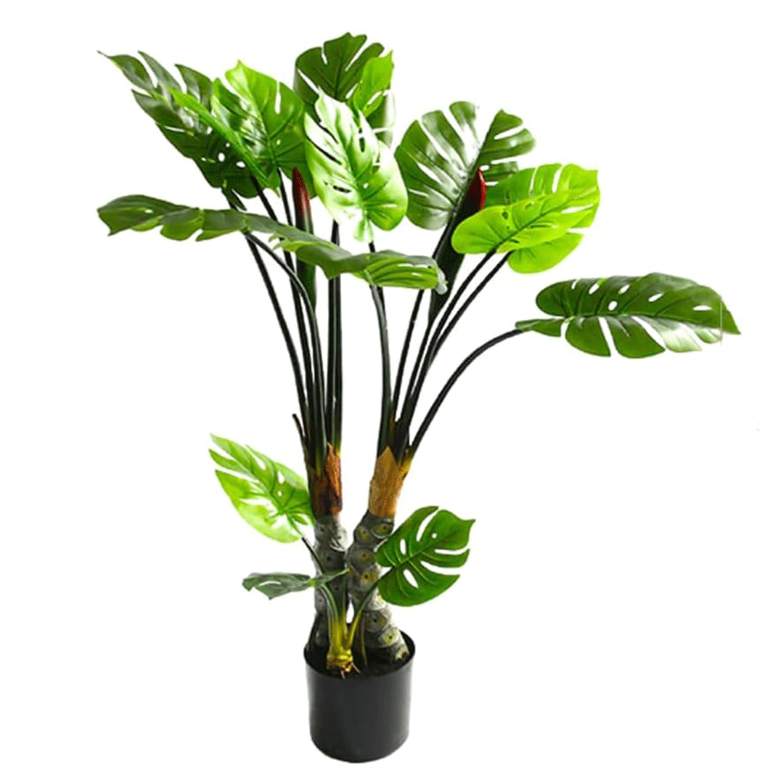 AYCDL Artificial Trees 3.9 Ft Artificial Tree Simulated Grouper Monstera Tree Faux Tree With Black Pot For Indoor Outdoor Artificial Plant fine Decor